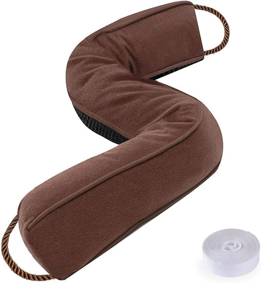 Sunolga 38" Door Draft Stopper Blocks Hot Cold Air with Removable Washable Cover for Gaps Up to 3", All-Season Noise and Wind Seal for The Bottom of Door and Window, Brown