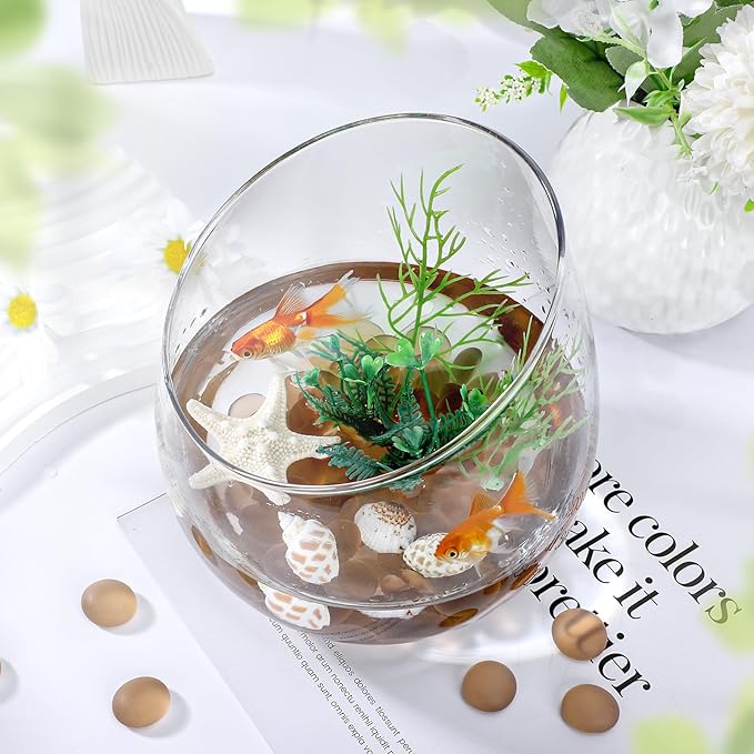 SUREAM Brown Flat Glass Marbles, Mancala Stones for Vase Fillers, Sea Glass Beads for Table Scatter Aquarium, Art Craft Supplies, Home Wedding Valentines Day Decoration