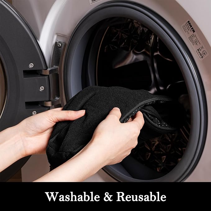 Sunolga 34" Door Draft Stopper Blocks Hot Cold Air with Removable Washable Cover for Gaps Up to 3", All-Season Noise and Wind Seal for The Bottom of Door and Window, Black