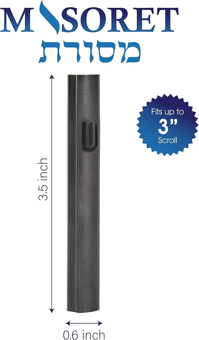 1-Piece Aluminum Door Mezuzah Cases: Special Profile, No Holes, 3-Inch 7cm Hebrew Parchment Scroll Holder Boxes