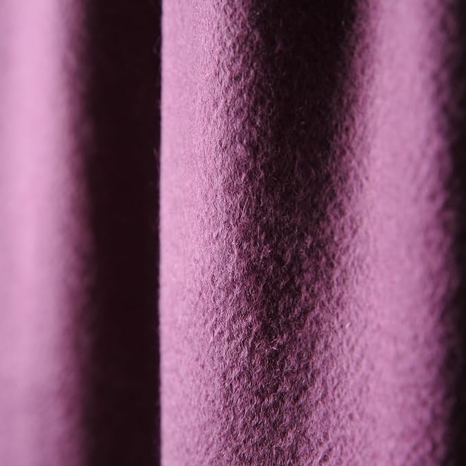 CUDDLE DREAMS Premium Cashmere Throw Blanket with Fringe, Luxuriously Soft (Plum)