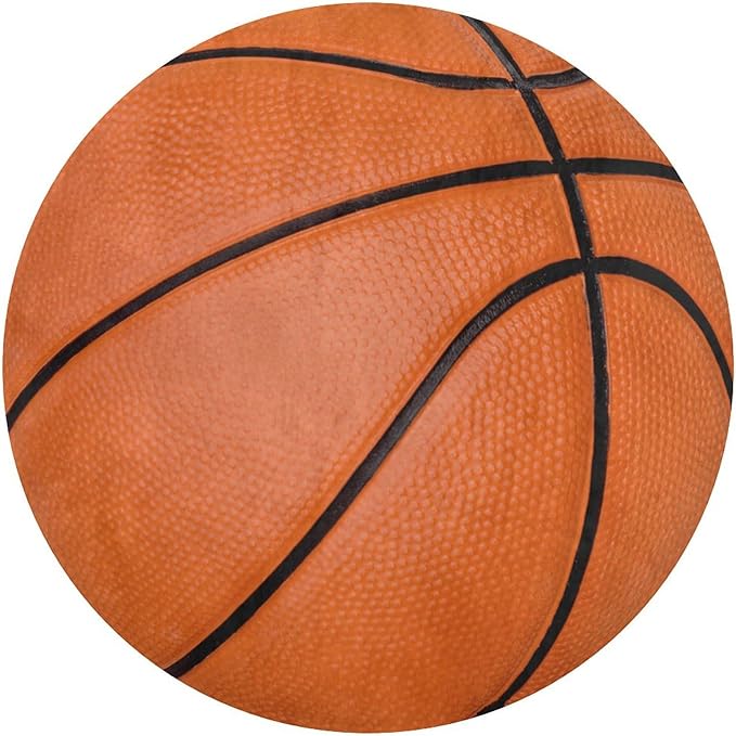 Basketball Rug - Sports Themed Round Rug Basketball Carpet 4x4ft Circle Area Rugs for Boys Bedroom Bedside Living Room Decor