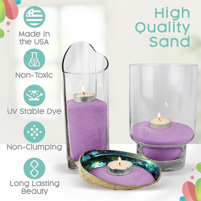 Wild Orchid Unity Sand, 1 LB (16 oz), Colored for Weddings, Vase Filler, Home Décor, Craft, Aquarium, and More