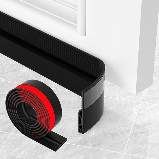 Door Draft Stopper,Under Door Draft Stopper,Door Sweeps Bottom of Door,Weather Stripping Door Seal,Door Soundproofing Under Door Gap Filler Weather Stripping Seal Door Insulation (39"",Black)