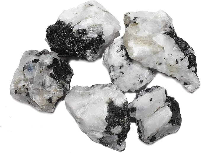 1 Lb Rainbow Moonstone Bulk Rough Raw Rock Natural Crystal Stone For Cabbing, Tumbling, Lapidary, Polishing, Wire Wrapping, Fountain, Wicca, Reiki Healing, Mediation, Chakra Balancing, Yoga