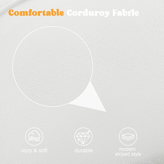 MeMoreCool Stuffed Round Pouf Ottoman Foot Rest, Floor Pouf Foot Stool with Soft Foam Chunk Filling, Small Round Ottoman Footstool Circle Footrest for Living Room