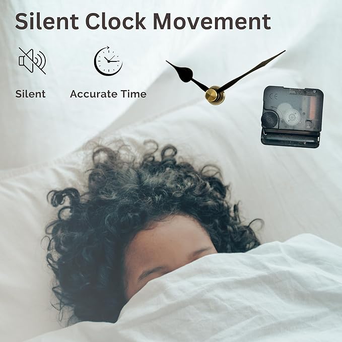 Pendulum Mantel Clock Wooden Case Silent Classic Minimalist Design Desktop Tabletop for Fireplace Bedside Table Living Room