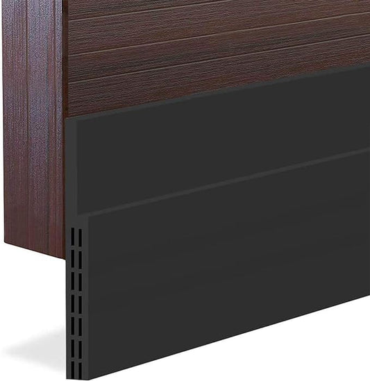 [New Upgrade] Huge Gap Door Draft Stopper, 3.4" W Widened Door Sweep Seal Gap Up to 1.8" for Interior & Exterior Doors - Keeping Draft, Noise, Dust and Unwanted Animals Out,3.4" W x 39" L,Black