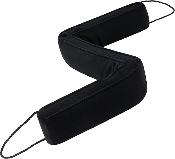 Sunolga 32" Door Draft Stopper for Bottom of Door, Under Door Gap Filler with Removable Cover up to 4 Inches, Weighted Bottom of Door Barrier for Noise, Air, Wind and Light, Black