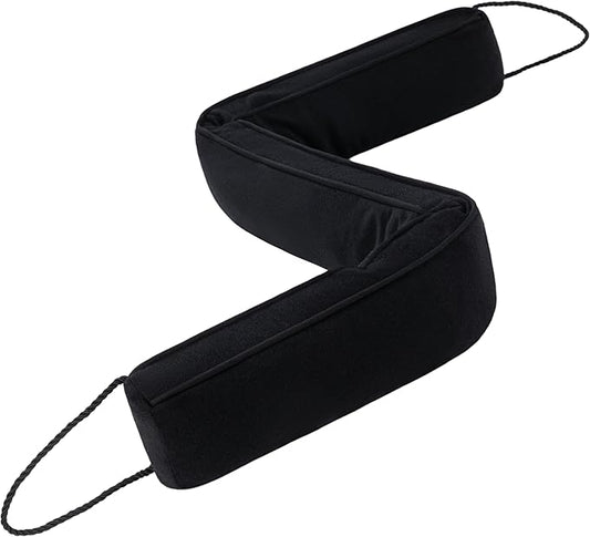 Sunolga 32" Door Draft Stopper for Bottom of Door, Under Door Gap Filler with Removable Cover up to 4 Inches, Weighted Bottom of Door Barrier for Noise, Air, Wind and Light, Black