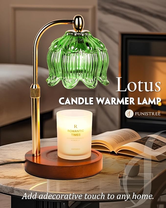 Candle Warmer Lamp with Timer Dimmable, Adjustable Height, Birthday Gifts for Women Mom, House Warming Gifts New Home Room Decor, Christmas Gifts,Wax Warmer Lamp for Jar Candles with 2 Bulbs