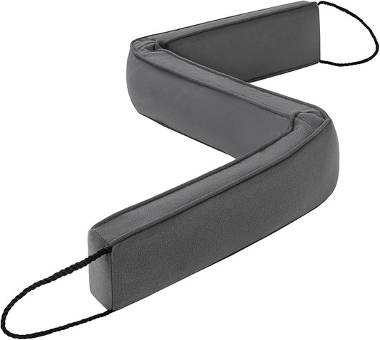 Sunolga 24" Door Draft Stopper for Bottom of Door, Under Door Gap Filler with Removable Cover up to 4 Inches, Weighted Bottom of Door Barrier for Noise, Air, Wind and Light, Gray