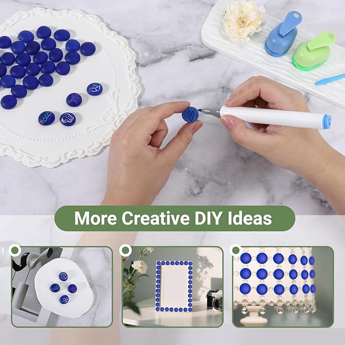 SUREAM Glass Beads for Vases, 0.8LB Deep Blue Glass Marbles Bulk for Vases, Flat Marbles for Centerpiece Decor, Table Scatter, Floral Supplies, DIY Crafts