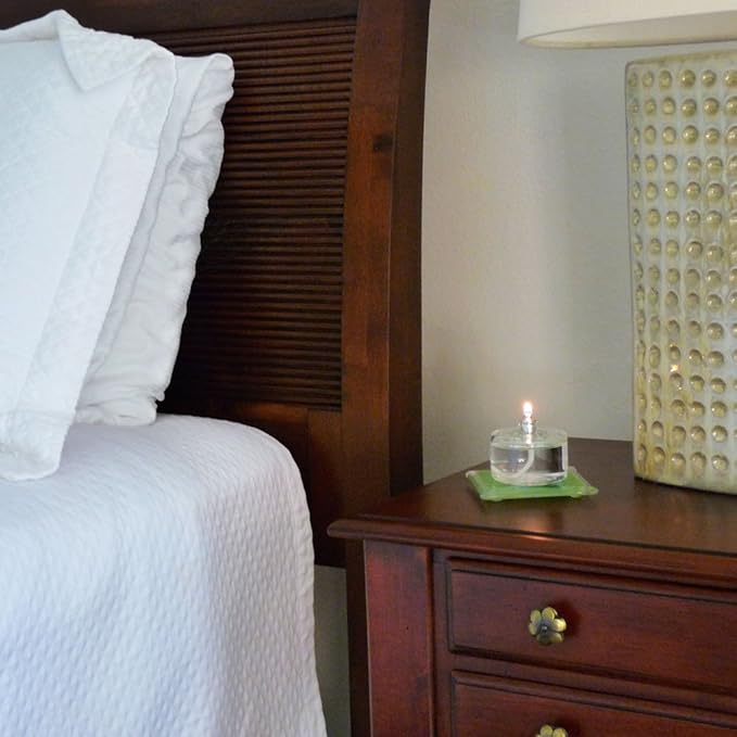 Firefly Fuels Refillable Glass Oil Candle - 2 oz Liquid Candle for Indoor Use, Outdoor Events, Emergency Lighting - Clean Burning with Wick and Holder Included. Use with Liquid Paraffin or Lamp Oil