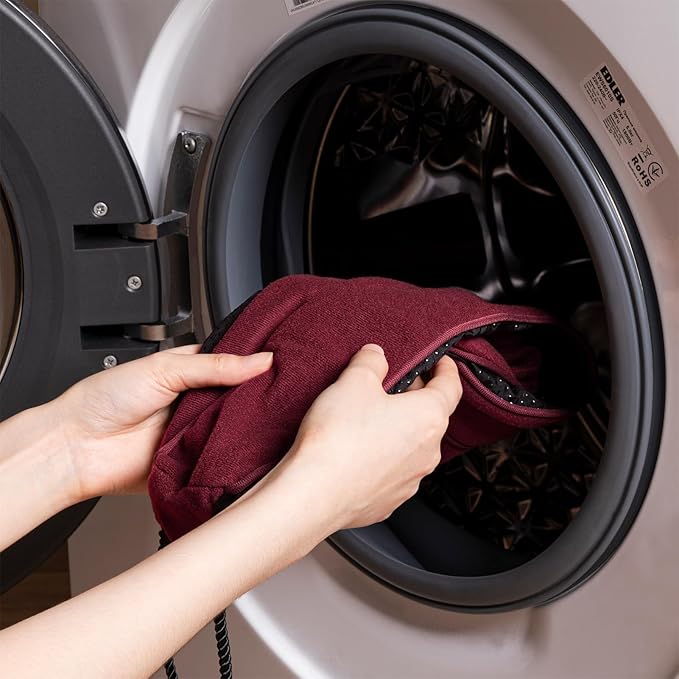 Sunolga 36" Door Draft Stopper Blocks Hot Cold Air with Removable Washable Cover for Gaps Up to 3", All-Season Noise and Wind Seal for The Bottom of Door and Window, Red