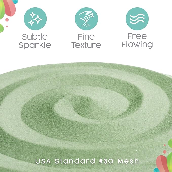 Mint Green Unity Sand -1.5 LB (22 oz), Mint Colored Sand for Weddings, Vase Filler, Home Décor, Craft Sand, Aquarium Sand, and More
