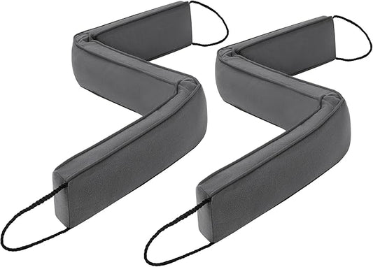 Sunolga 38" Door Draft Stopper for Bottom of Door, Under Door Gap Filler with Removable Cover up to 3 Inches, Weighted Bottom of Door Barrier for Noise, Air, Wind and Light, Gray, 2 Pack