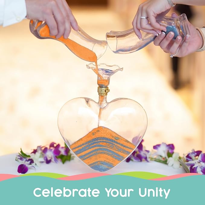 Peach Unity Sand -1.5 LB (22 oz), Colored Sand for Weddings, Vase Filler, Home Décor, Craft Sand, and More