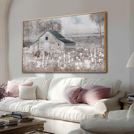 SDYA Nature Wood Wall Decor Tree Wall Art Farmhouse Artwork 32"x48" Large Pictures for Living Room Bedroom Office Decorations