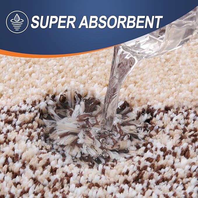 OLANLY Bathroom Rugs Sets 4 Piece, Soft Microfiber Absorbent Bath Mat, U-Shaped Contour Toilet Mat and Toilet Lid Cover, Quick Dry, Machine Washable, Toilet Cover and Rug Set for Bathroom, Brown