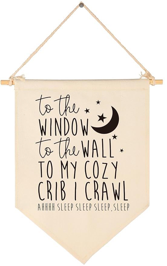 to the Window to the Wall-Sign Above Crib-Baby Flag Wall Decor Gifts for Baby Girls Boys Kids-Canvas Hanging Pennant Banner Sign Gifts for Nursery Baby Room Playroom Bedroom Front Door