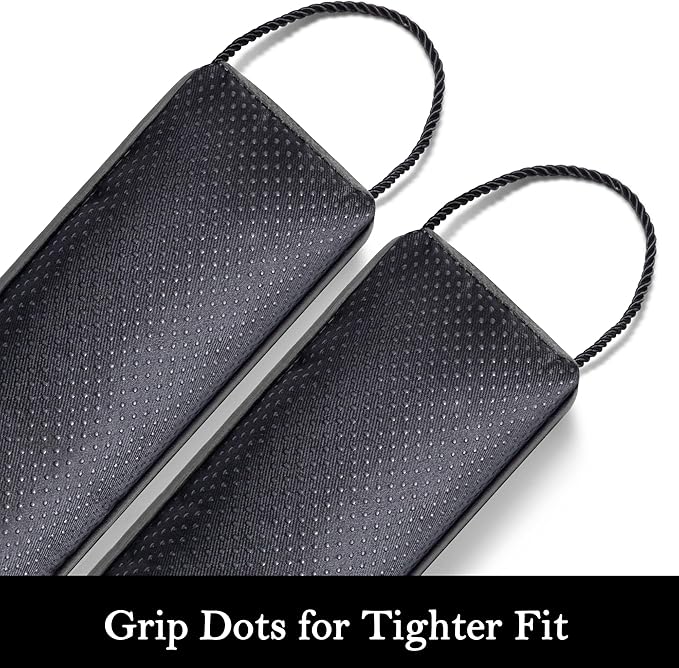 Sunolga 84 Inch Door Draft Stopper with Removable Cover for Gaps Up to 3 Inch, Machine Washable Noise and Air Blocker for Bottom of Door and Window, Gray