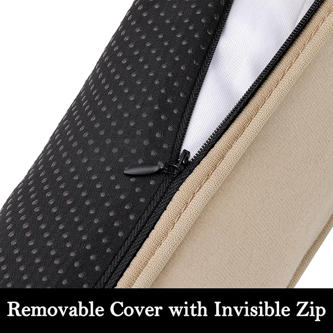 Sunolga 36" Door Draft Stopper Blocks Hot Cold Air with Removable Washable Cover for Gaps Up to 3", All-Season Noise and Wind Seal for The Bottom of Door and Window, Beige