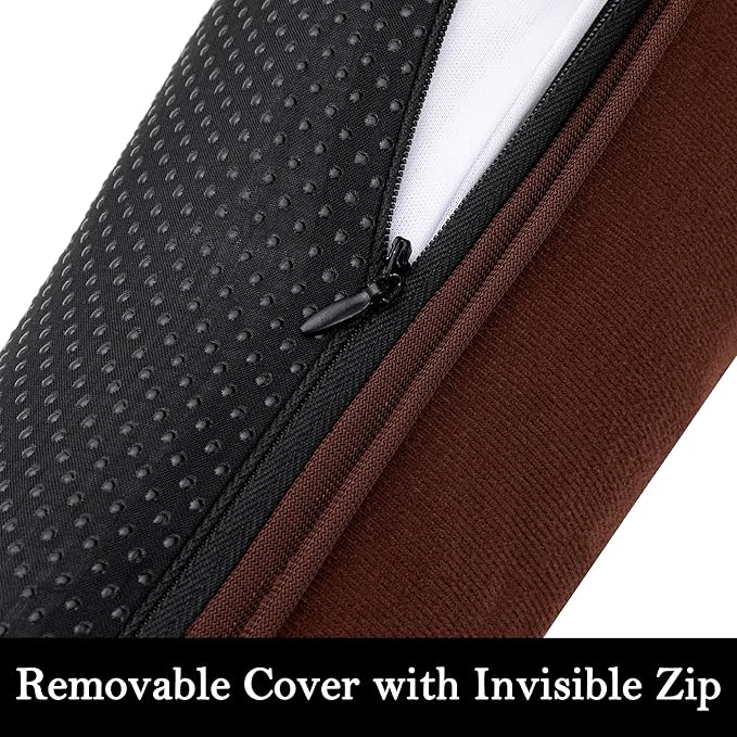 Sunolga 36" Door Draft Stopper Blocks Hot Cold Air with Removable Washable Cover for Gaps Up to 3", All-Season Noise and Wind Seal for The Bottom of Door and Window, Brown