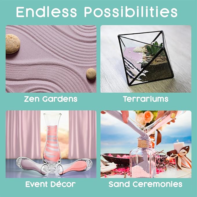 Quartz Unity Sand, 1 LB (16 oz), Colored Sand for Weddings, Vase Filler, Home Décor, Craft Sand, Aquarium Sand, and More