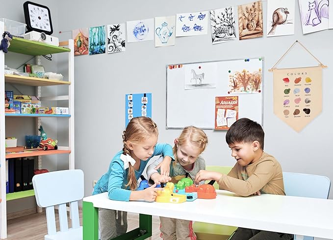 Color Learning-Sign Above Crib-Flag Wall Decor Gifts for Baby Boys Girls Kids-Canvas Hanging Pennant Banner Wall Decor Gifts for Classroom Nursery Baby Room Playroom Homeschool Reading Room Bedroom