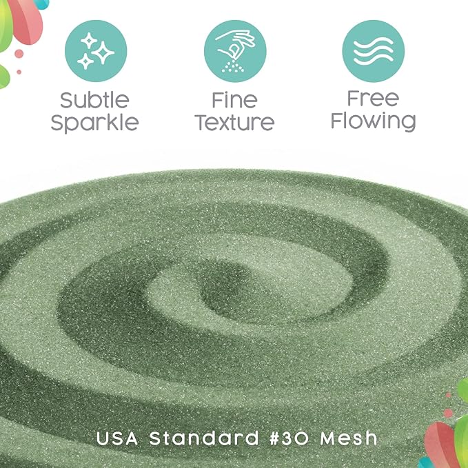 Peridot Unity Sand, 1 LB (16 oz), Colored Sand for Weddings, Vase Filler, Home Décor, Craft Sand, and More