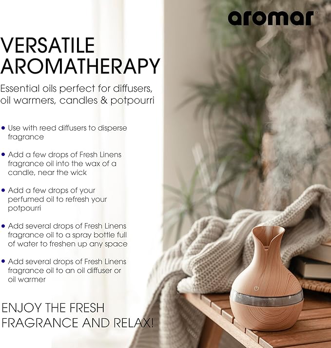 AROMAR Premium Fragrance Oil - Essential Oil for Diffusers & Home Aromatherapy - Italian Jasmine - 8oz