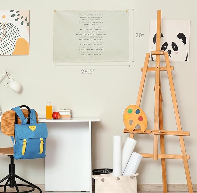 Psalms Christian Bible Verses Scripture Quote Religious Church Decor Sunday School Decor Prayer Room Faith The Lord Bless You And Keep Rectangular Banner Flag Sign Poster Wall Art Christmas Gift