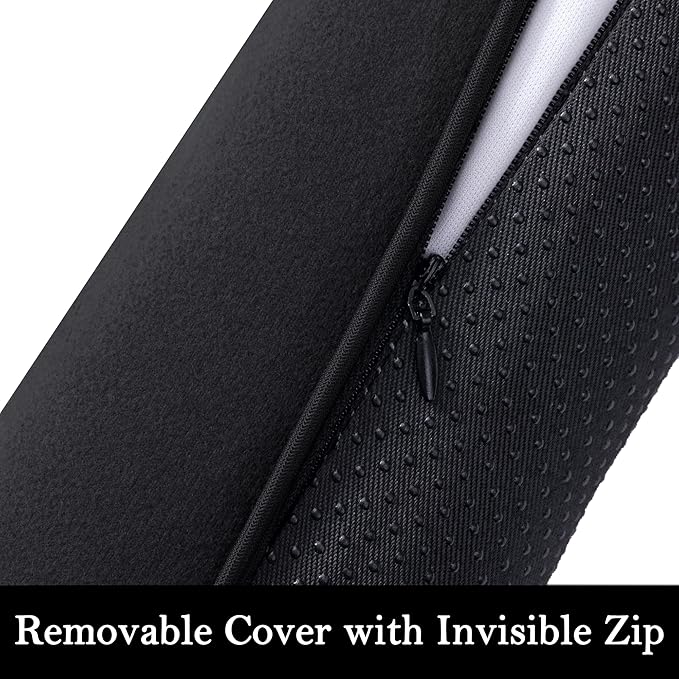 Sunolga 24" Door Draft Stopper Blocks Hot Cold Air with Removable Washable Cover for Gaps Up to 3", All-Season Noise and Wind Seal for The Bottom of Window, Black