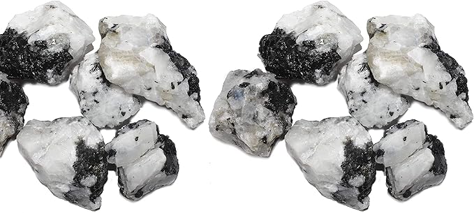 1 Lb Rainbow Moonstone Bulk Rough Raw Rock Natural Crystal Stone For Cabbing, Tumbling, Lapidary, Polishing, Wire Wrapping, Fountain, Wicca, Reiki Healing, Mediation, Chakra Balancing, Yoga