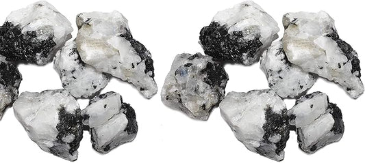 1 Lb Rainbow Moonstone Bulk Rough Raw Rock Natural Crystal Stone For Cabbing, Tumbling, Lapidary, Polishing, Wire Wrapping, Fountain, Wicca, Reiki Healing, Mediation, Chakra Balancing, Yoga