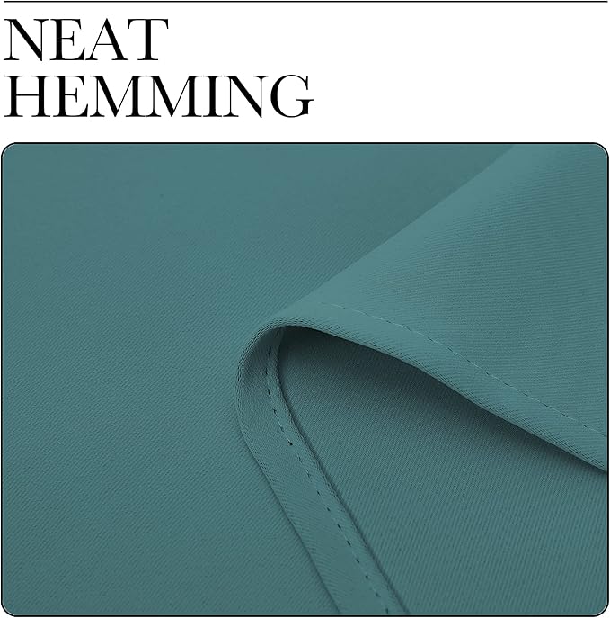 NICETOWN Bedroom Curtain Panels Blackout Draperies, Thermal Insulated Solid Grommet Blackout Curtains/Drapes (Sea Teal, One Pair, 34 by 72-inch)
