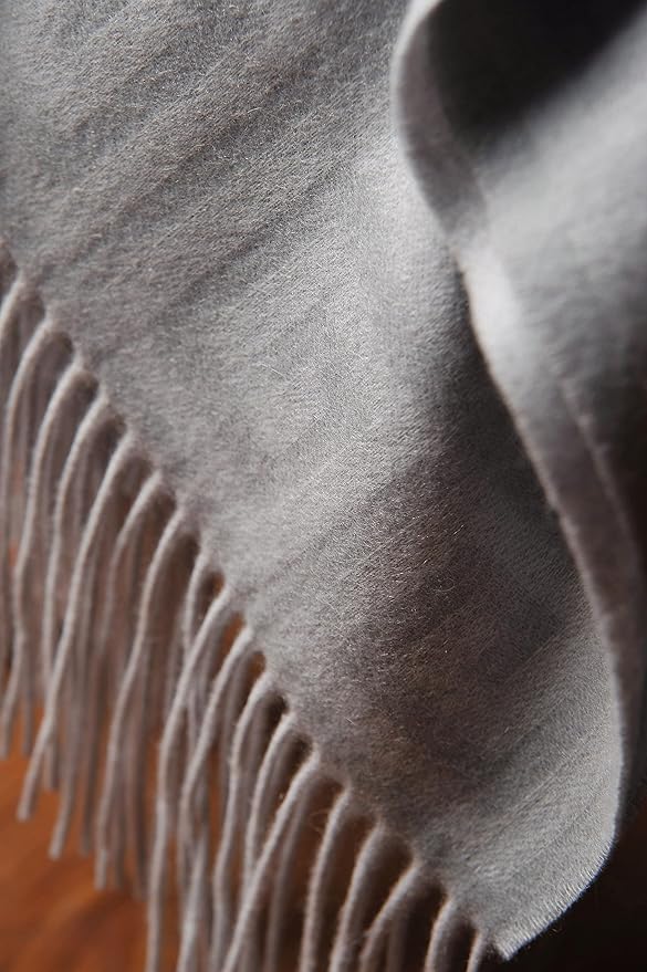 CUDDLE DREAMS Premium Cashmere Throw Blanket with Fringe, Luxuriously Soft (Greek Key)