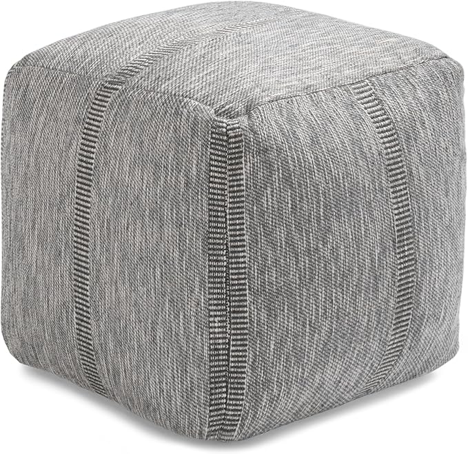 Anji Mountain 100% Handmade & Handcrafted Comfortable Home Décor Pouf Ottoman Footrest for Living Room, Bedroom, Nursery, Kidsroom, Patio Furniture - (20" x 20" x 20" - Tofy)