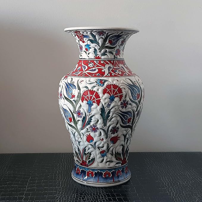 Handmade Ceramic Flower Vase, 13 inches of Height