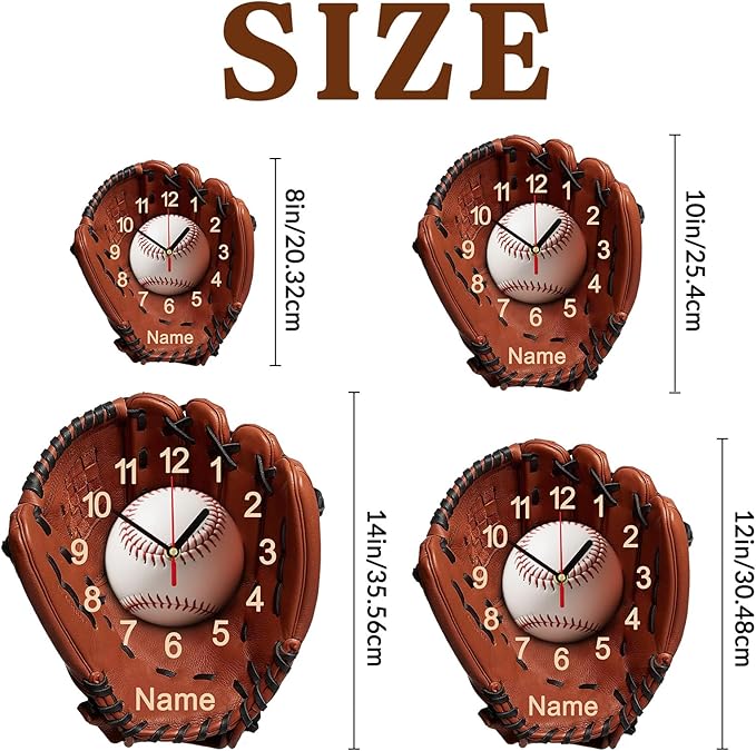 Personalized Clocks with Name Custom Basketball Wall Clock for Home Decoration Fathers Day Dad Gifts Birthday Christmas Creative Clock Customized Gift for Men Women Bedroom Living Room Decor