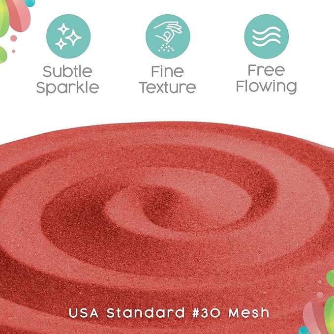 Persimmon Unity Sand, 1 LB (16 oz), Colored Sand for Weddings, Vase Filler, Home Décor, Craft Sand, Aquarium Sand, and More