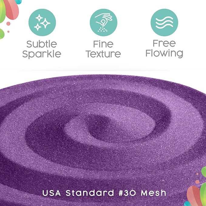 Sandsational Sparkle Wisteria Purple Unity Sand, 1 LB (16 oz), Colored Sand for Weddings, Vase Filler, Home Décor, Crafts, and More