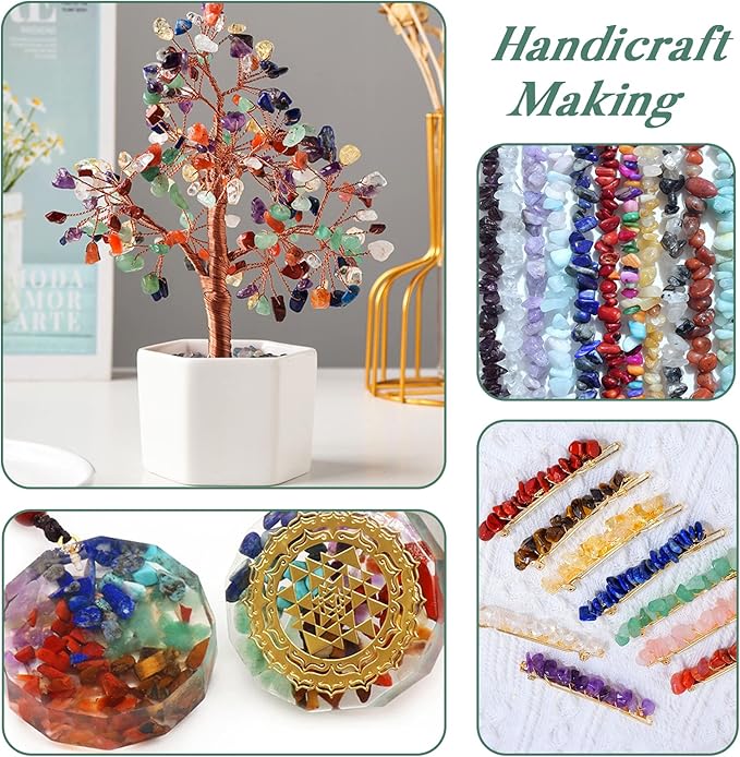 QICQDRAM Polished Gem Stones Rocks Crystals 0.9 Lb/405g Natural Tumbled Stones Green Aventurine Crystal Chips Bulk for Healing Crystals & Fish Tank Rocks Gravel, Vase Filler, Plants Decor