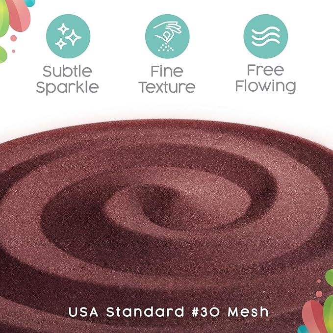 Sandsational Sparkle Burgundy Unity Sand -1.5 LB (22 oz), Burgundy Colored Sand for Weddings, Vase Filler, Home Decor, Craft, and More