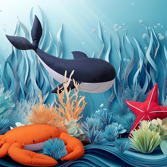 Phantoscope Outdoor Starfish Shaped Throw Pillow, Decorative Waterproof Pillows for Outdoor Patio Furniture, Beach Cushion Pillows, Red 21.5 x 21.5 Inches