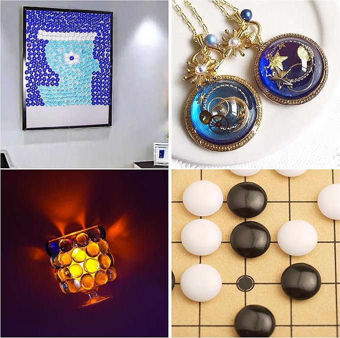 White Glass Marbles, 0.97 LB Flat Glass Beads for Vases, Mosaic Gem Pebbles for Aquarium Decor, Floral Arrangements Vase Filler Smooth Mancala Stones and Crafts Approx. 80-100PCS