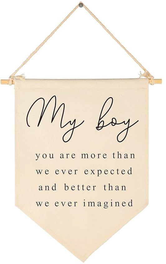 Christian Kids Sunday School Classroom Decor-Biblical Affirmations-Bible Verses-Homeschool Education-Scripture Gift for Boys Girls Kids-Canvas Hanging Flag Pennant Banner Wall Decor Gifts for Nursery