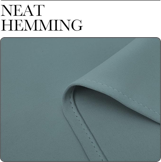 NICETOWN Modern Blackout Curtains Noise Reducing, Greyish Blue, 2 Panels, W55 x L108 -Inch, Thermal Insulated and Privacy Room Darkening Drape Panels for Boy's Guest Room Door Window