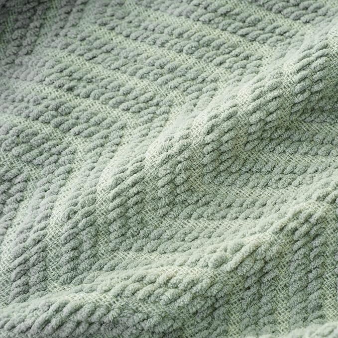 BATTILO HOME Sage Green Throw Blanket for Couch, Knit Sage Throw Blanket Versatile for Couch, Super Soft Warm Spring Blanket for Bed Sofa, 50"x60"